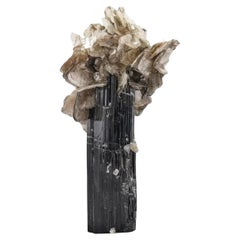 50 Grammi di robusta mica muscovite su nero di Schorl dal Pakistan