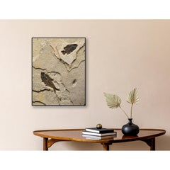 50 Million Year Old Eocene Era Fossil Fish Mural in Stone, from Wyoming