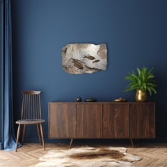 50 Million Year Old Eocene Era Fossil Fish Mural in Stone, from Wyoming
