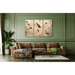50 Million Year Old Eocene Era Fossil Fish Triptych in Stone, from Wyoming