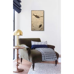 50 Million Year Old Eocene Era Fossil Fish Mural in Stone, from Wyoming