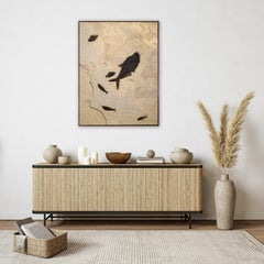 50 Million Year Old Fossil Fish & Kinstugi Mural, Green River Formation, Wyoming