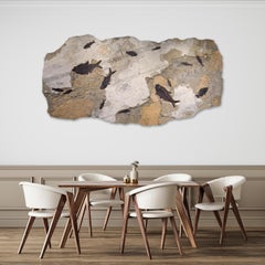 50 Million Year Old Fossil Fish Mural from the Green River Formation, Wyoming
