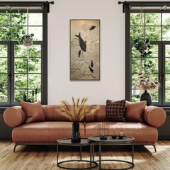 50 Million Year Old Fossil Fish Mural from the Green River Formation, Wyoming