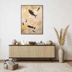 50 Million Year Old Fossil Fish Mural from the Green River Formation, Wyoming