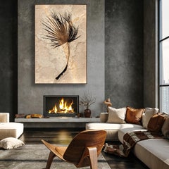 50 Million Year Old Fossil Palm Frond Mural, Green River Formation, Wyoming