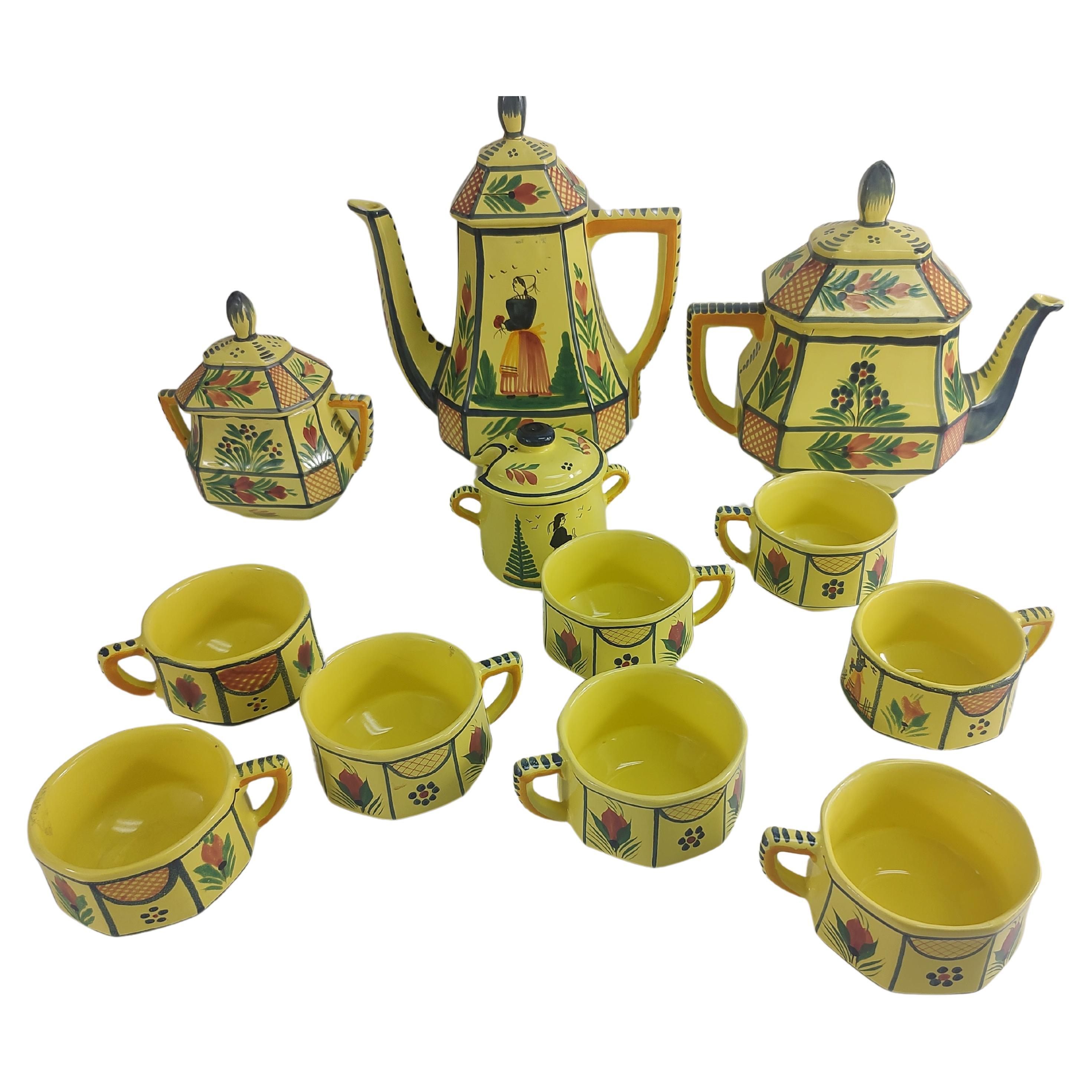 50 Teile Quimper Dinner-Set Suppen-, Salat- und Salatbecher, Untertassen, Kaffee- und Teekanne im Angebot 6