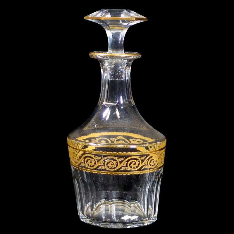 19th Century 50 Pieces Baccarat Crystal Eldorado Set, 22-Carat Gold Engraved, End 19th