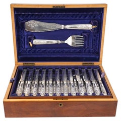 50 Pieces of Antique Silver Plate Cutlery, Service for 12 With Luncheon & Fish