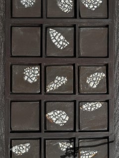 50 Pieces Rustic Black & White Crackle Glaze Ceramic Tiles by Maku Ceramic