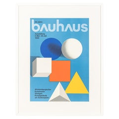50 Years Bauhaus Exhibition Poster Framed Herbert Wilhelm Bayer, 1968