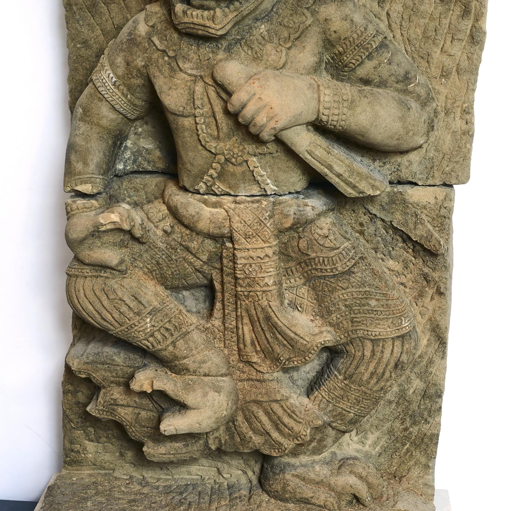 Other 500-600 Year-Old Sandstone Sculpture of Hanuman, The Monkey God