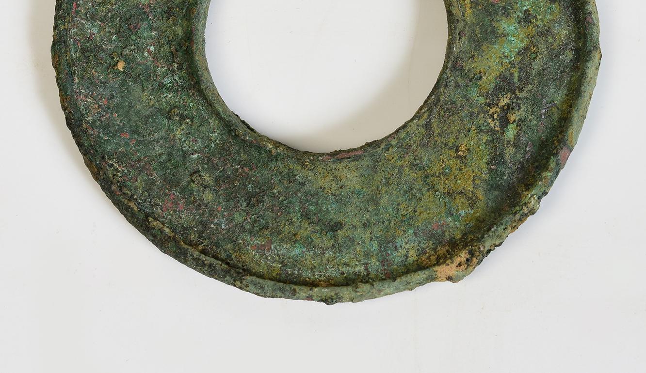 500 B.C., Dong Son, a Pair of Antique Khmer Bronze Bangle Bracelet 9