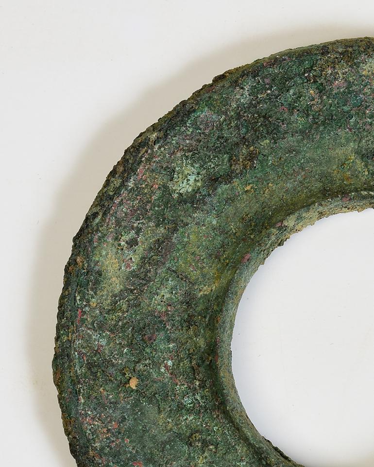 500 B.C., Dong Son, a Pair of Antique Khmer Bronze Bangle Bracelet 11