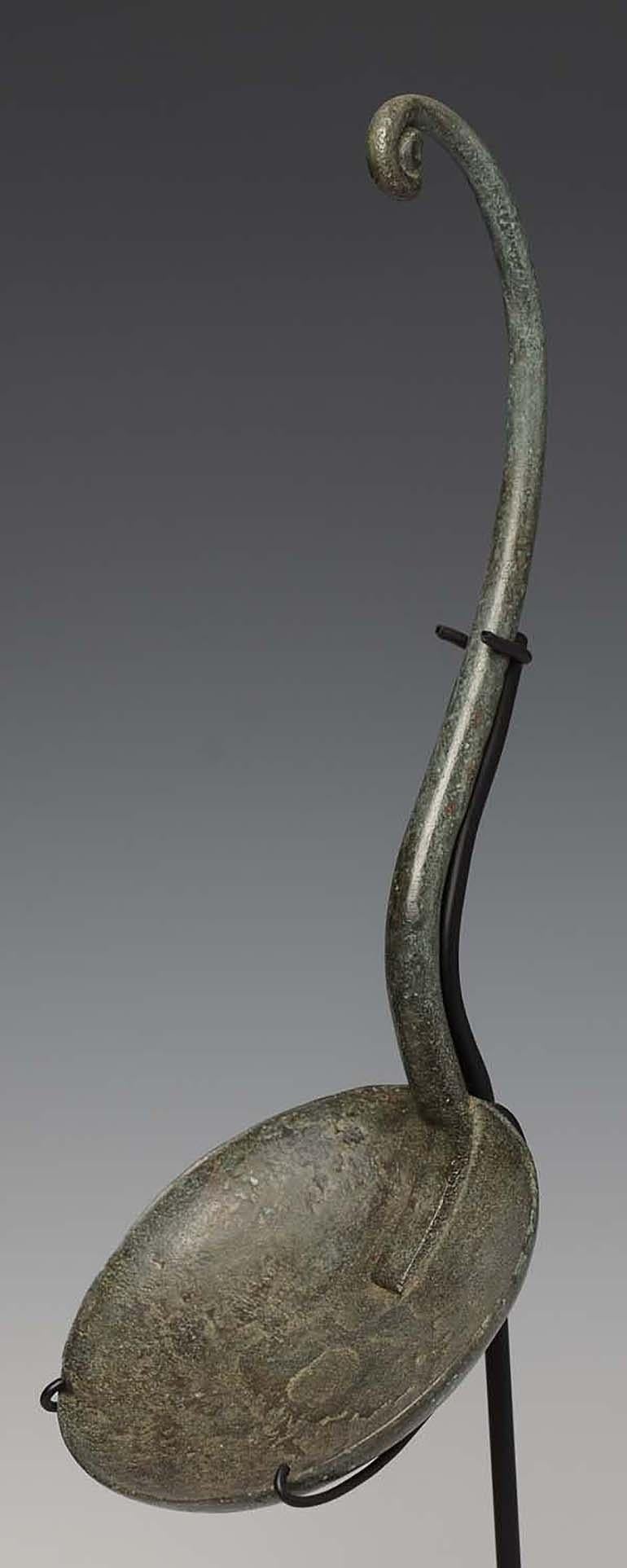 Cambodian 500 B.C., Dong Son, a Pair of Antique Khmer Bronze Ladles
