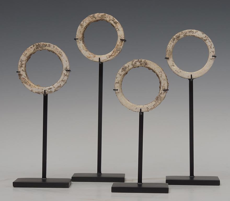18th Century and Earlier 500 B.C., Dong Son, A Set of Antique Khmer Shell Bangle Bracelet