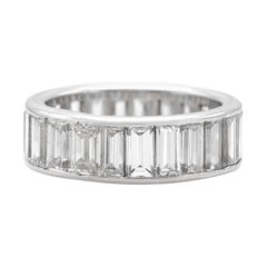 5.00 Carat Baguette Cut Diamond Channel Set Band