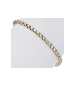 5.00 Carat Diamond Tennis Bracelet in 14 Karat Yellow Gold
