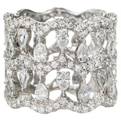 5,00 Karat Diamanten 18kt Weißgold Composition-Ringe „Regina“