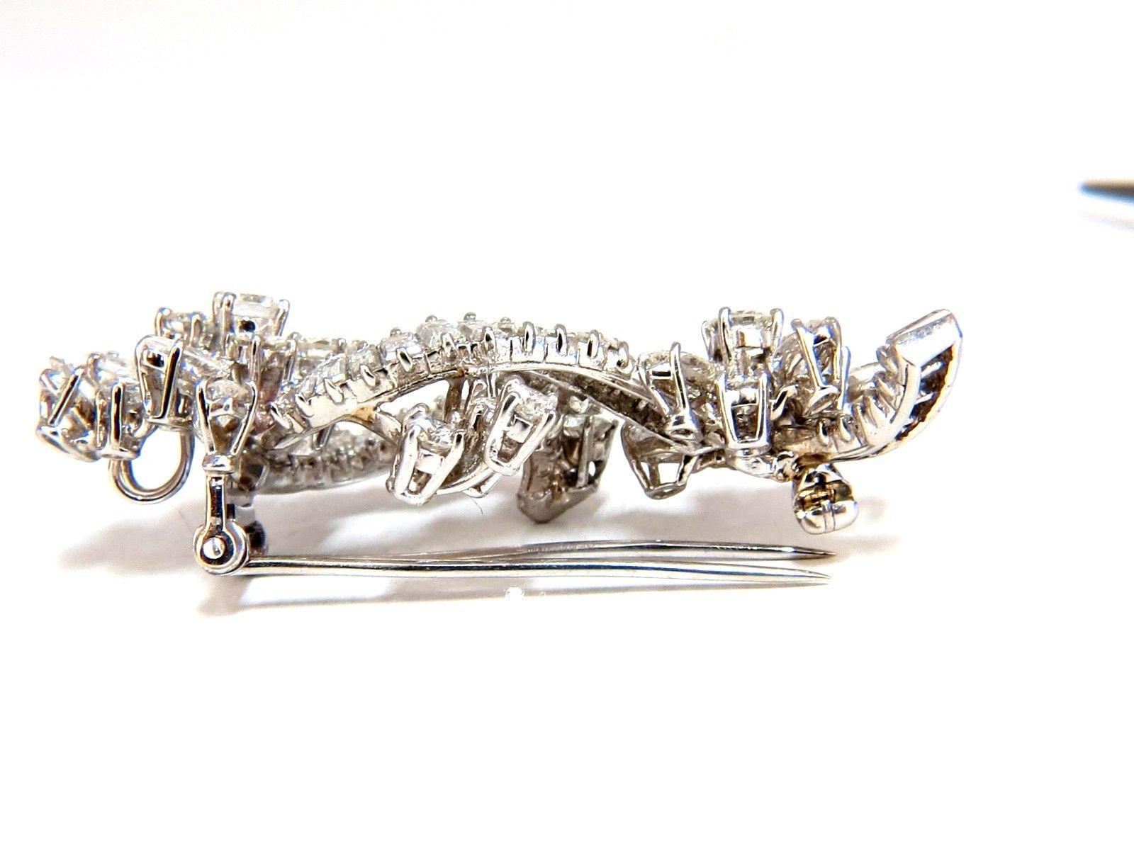 5.00 Quilates Diamantes Racimo Broche Colgante Alfiler Platino Estate Racimo Cocktail en Nuevo estado para la venta en New York, NY