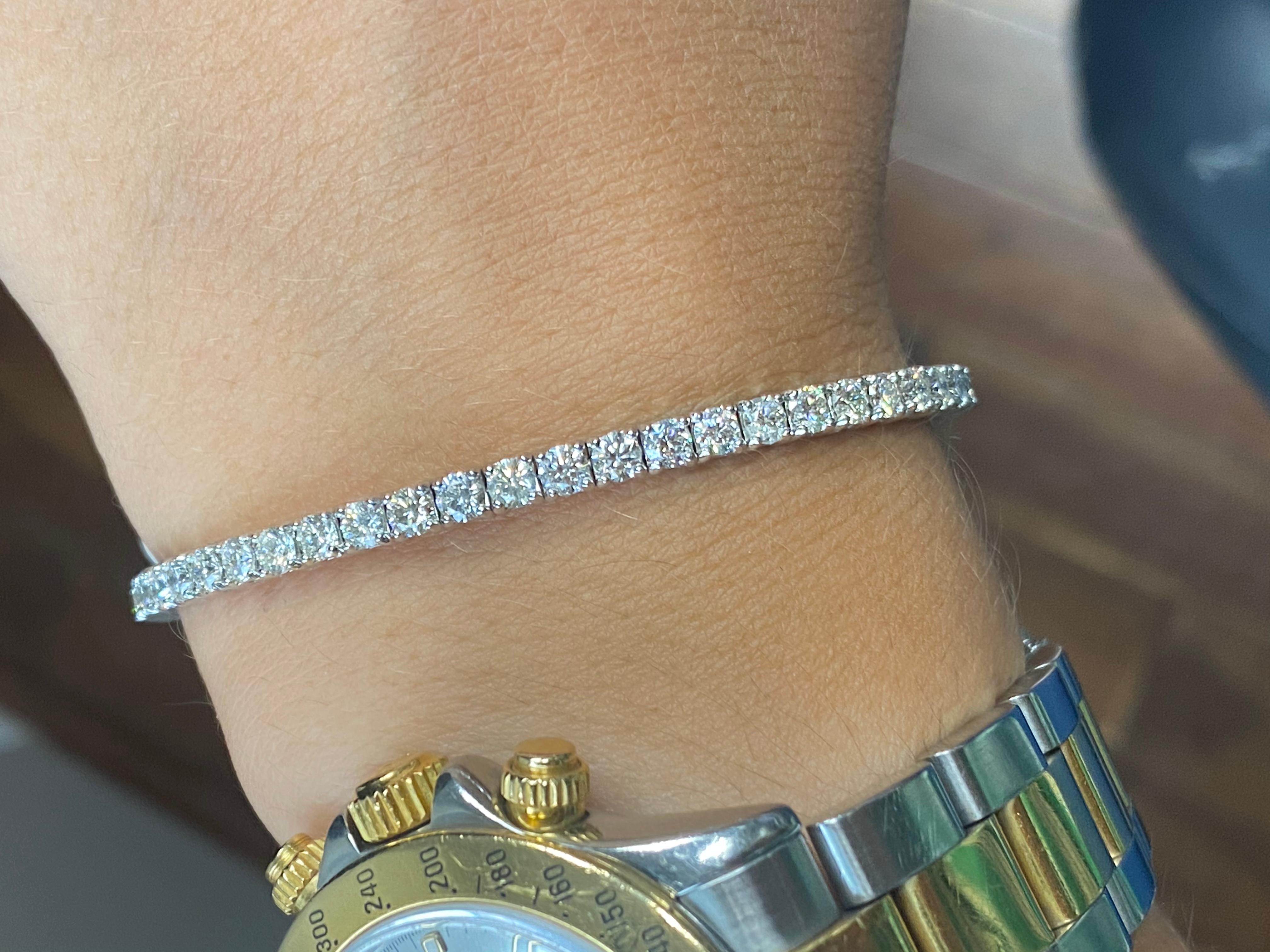 flexible diamond bangle bracelet