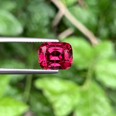 5.00 Carat Loose Pinkish Red Garnet Stone Cushion Cut Natural Tanzanian Gemstone