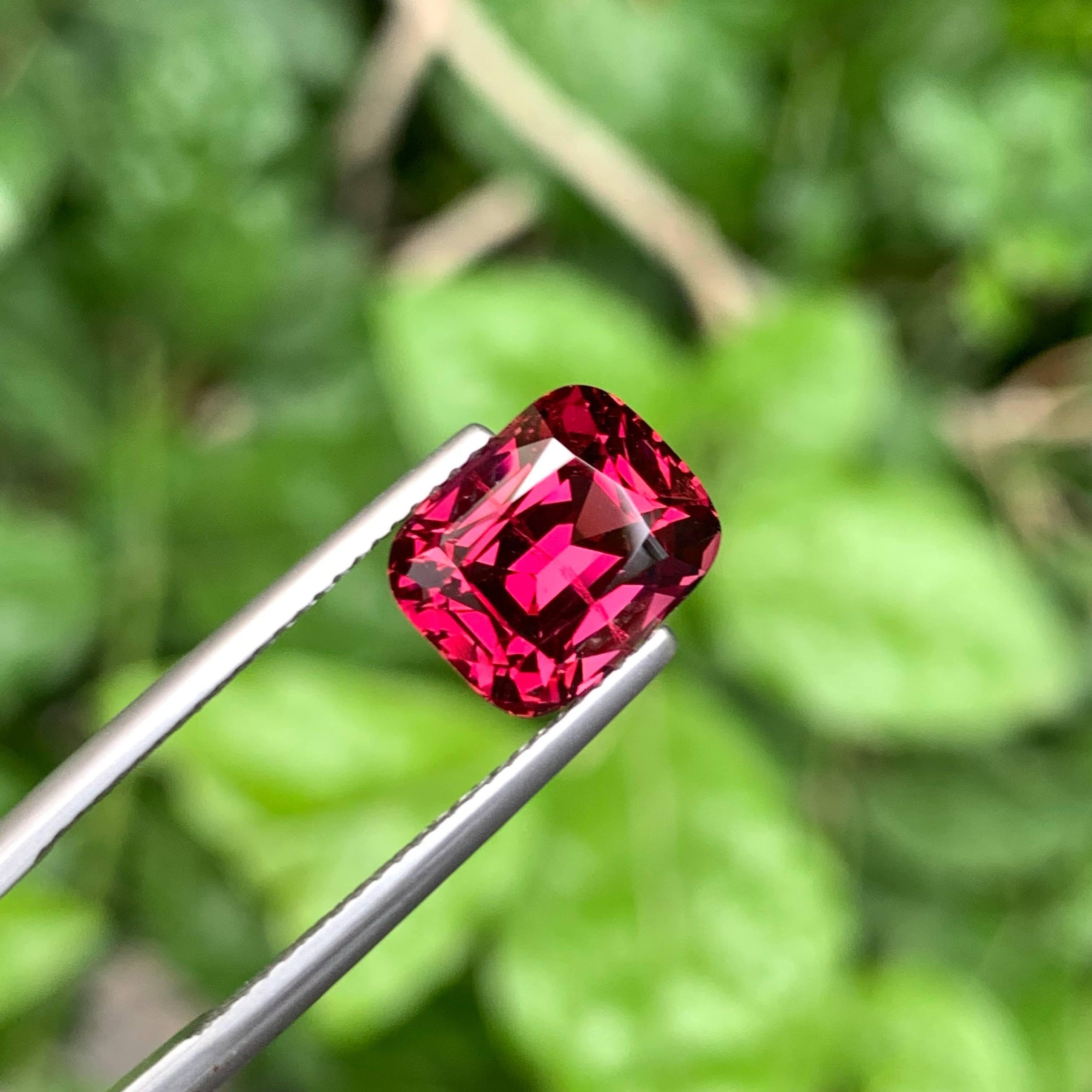 5.00 Karat Lose rosa-roter Granat Stein Kissenschliff Natürlicher tansanischer Edelstein im Angebot 1