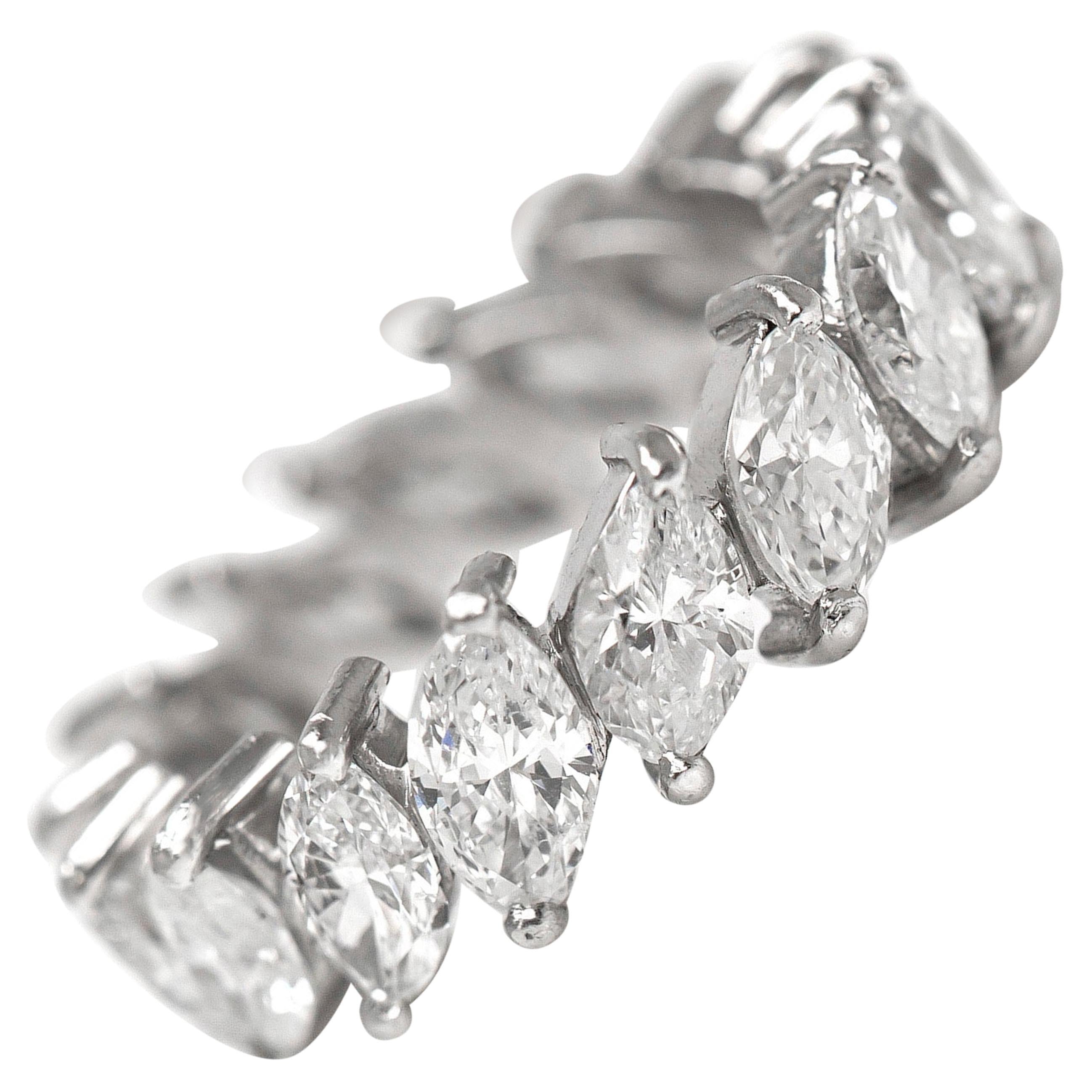 5.00 Carat Marquise Diamond Eternity Band For Sale