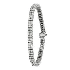 5.00 Carat Natural Diamond 2 Rows Tennis Bracelet G SI 14 Karat White Gold