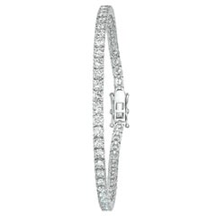 5.00 Carat Natural Diamond Tennis Bracelet G SI 14 Karat White Gold