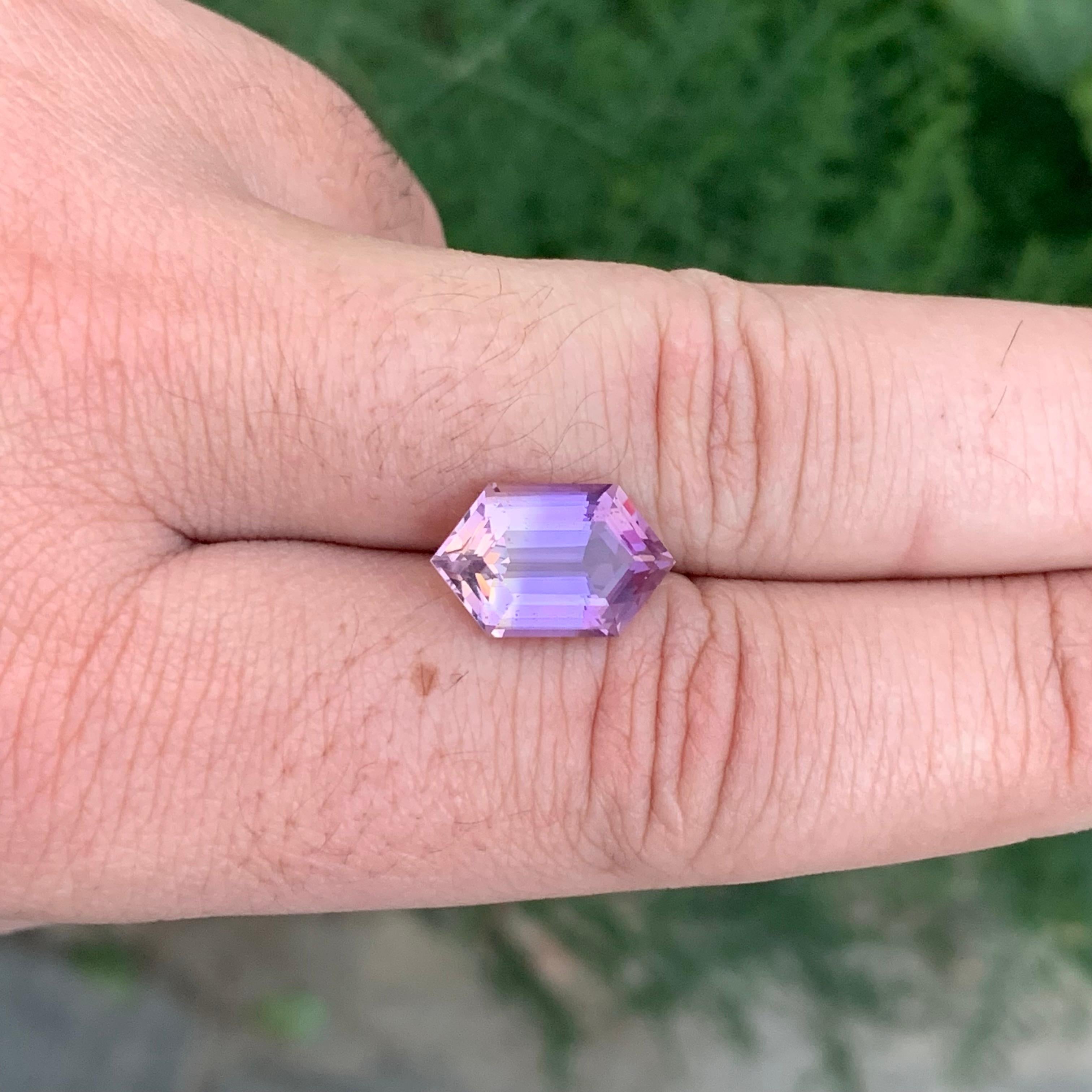 Gema suelta de 5.00 quilates de ametrina natural de talla hexagonal 5