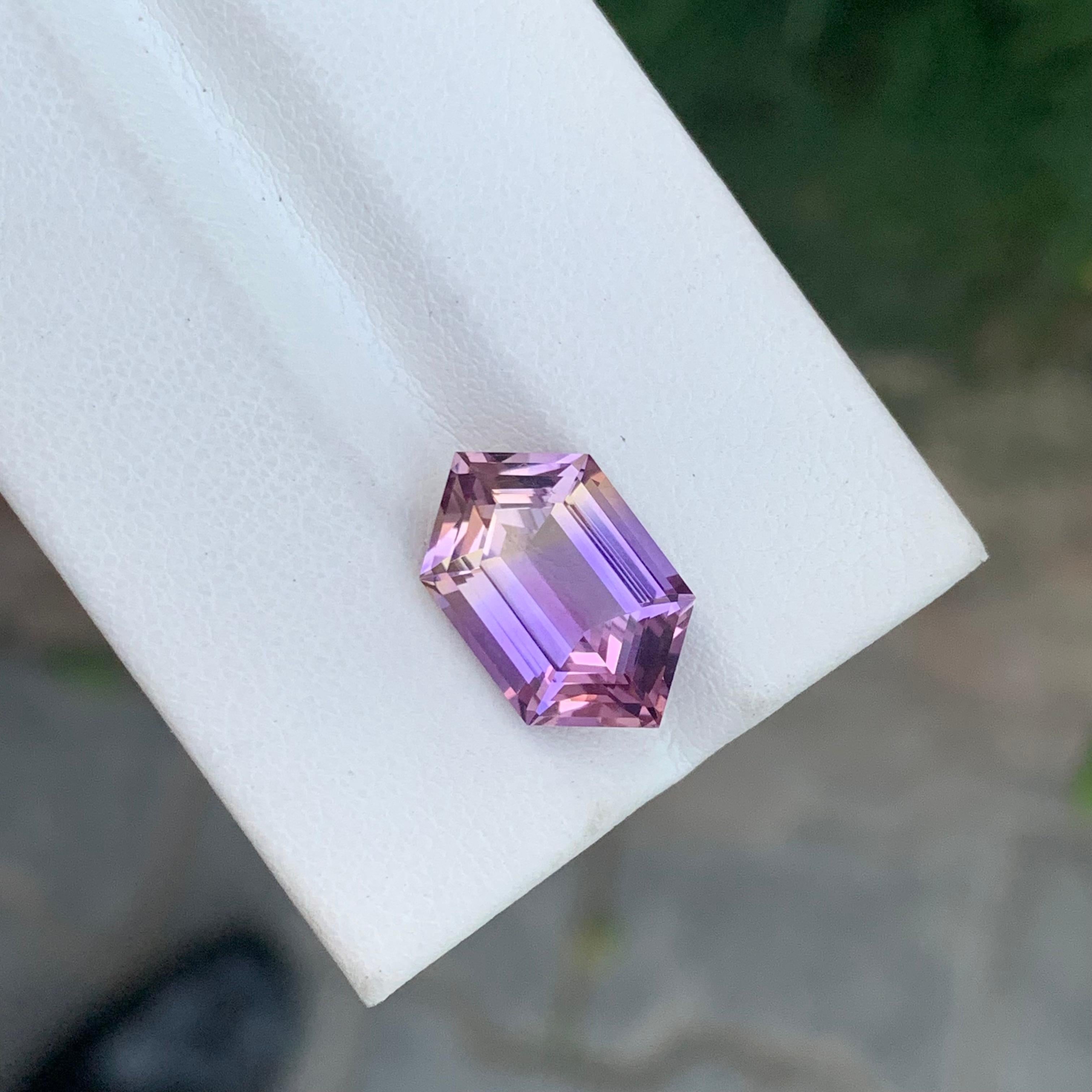 Femenino o masculino Gema suelta de 5.00 quilates de ametrina natural de talla hexagonal