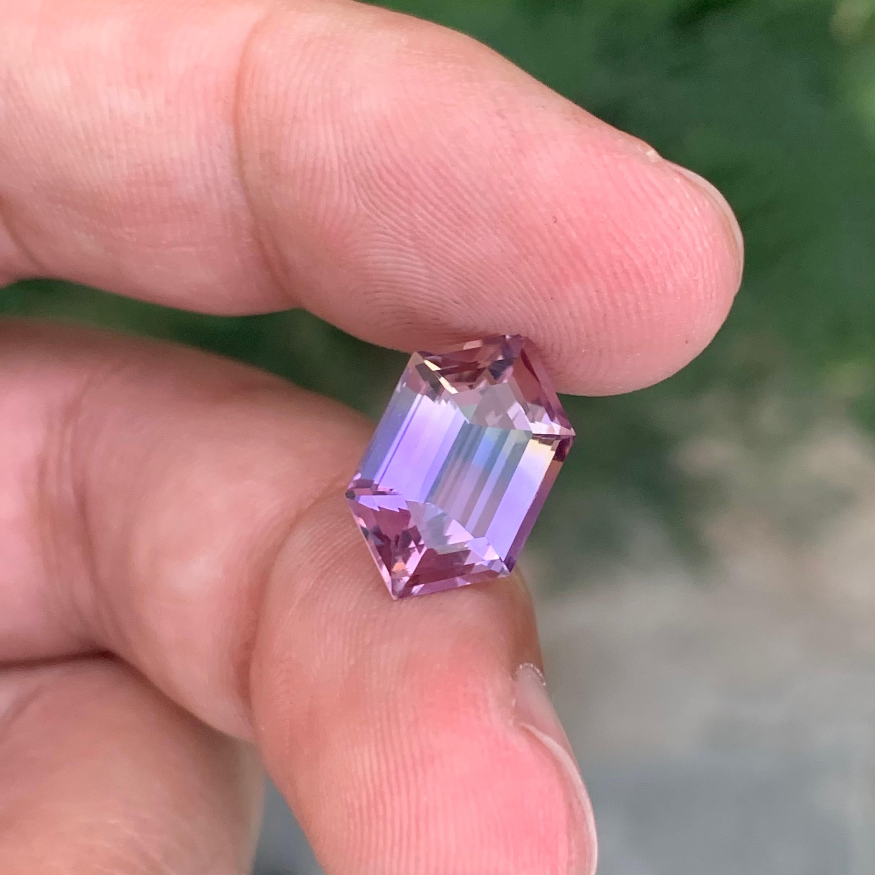 Gema suelta de 5.00 quilates de ametrina natural de talla hexagonal 2