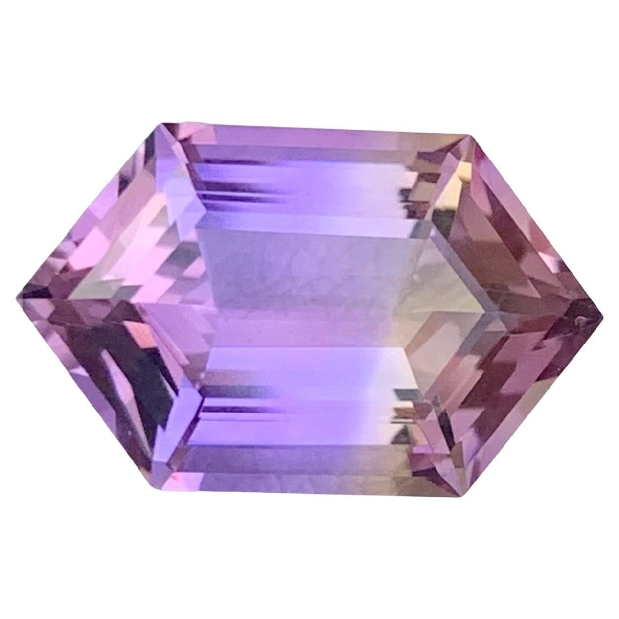 Gema suelta de 5.00 quilates de ametrina natural de talla hexagonal