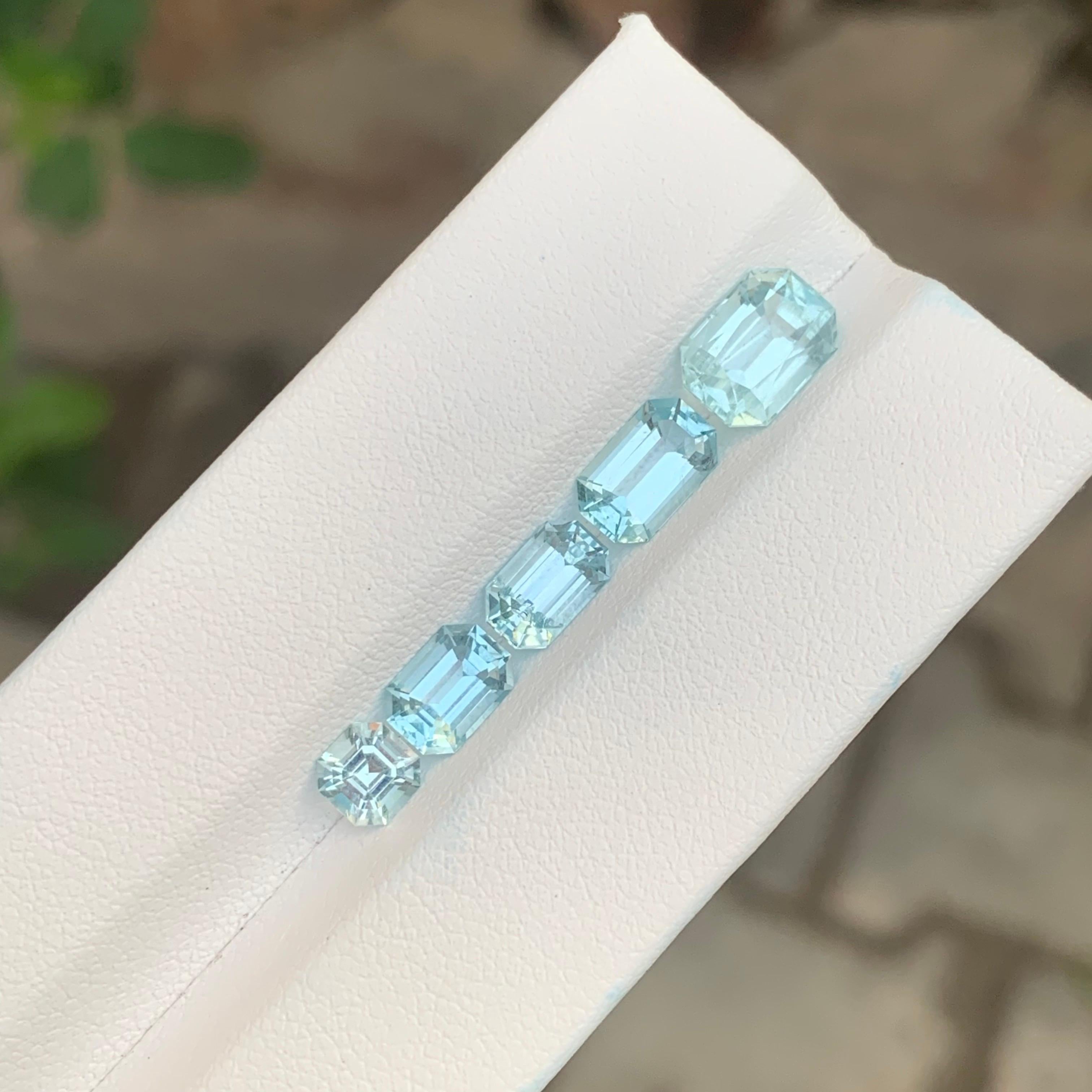 5,00 Quilates Lote de Aguamarina Natural Suelta Para Joyería en venta 4