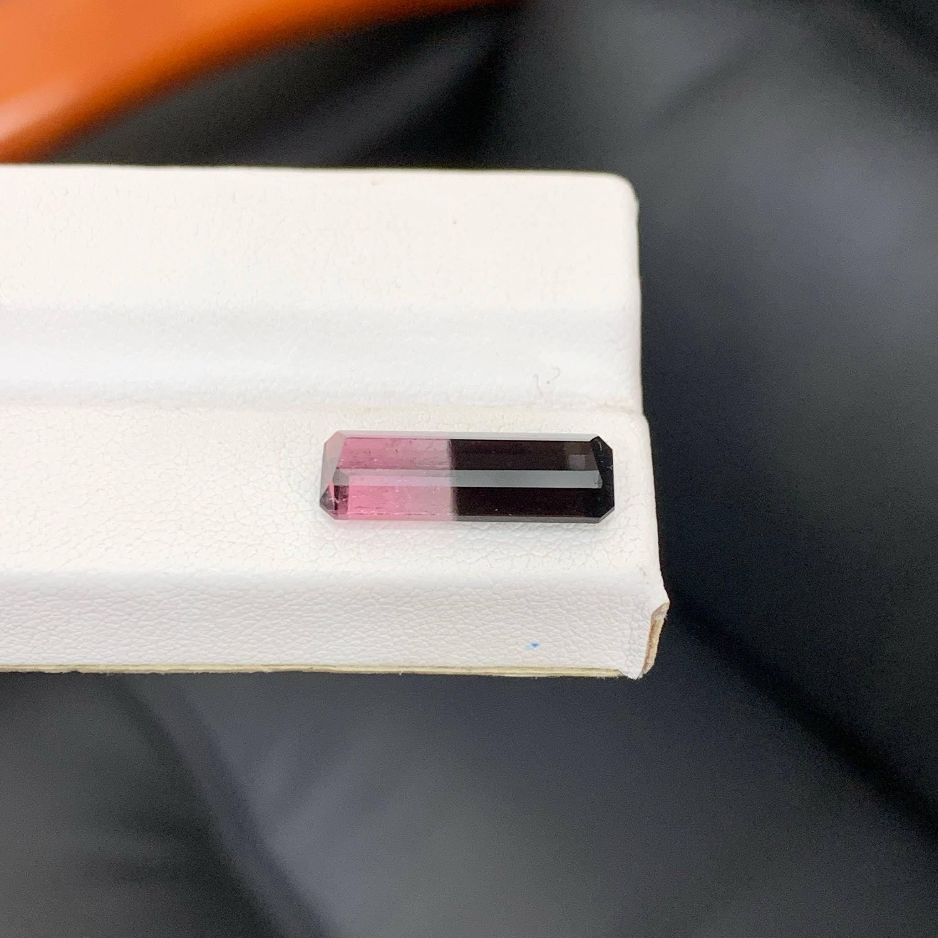 5.00 Karat Natürlicher Loser Bi Color Turmalin Stein Smaragd Schliff Afghanischer Edelstein (Smaragdschliff) im Angebot