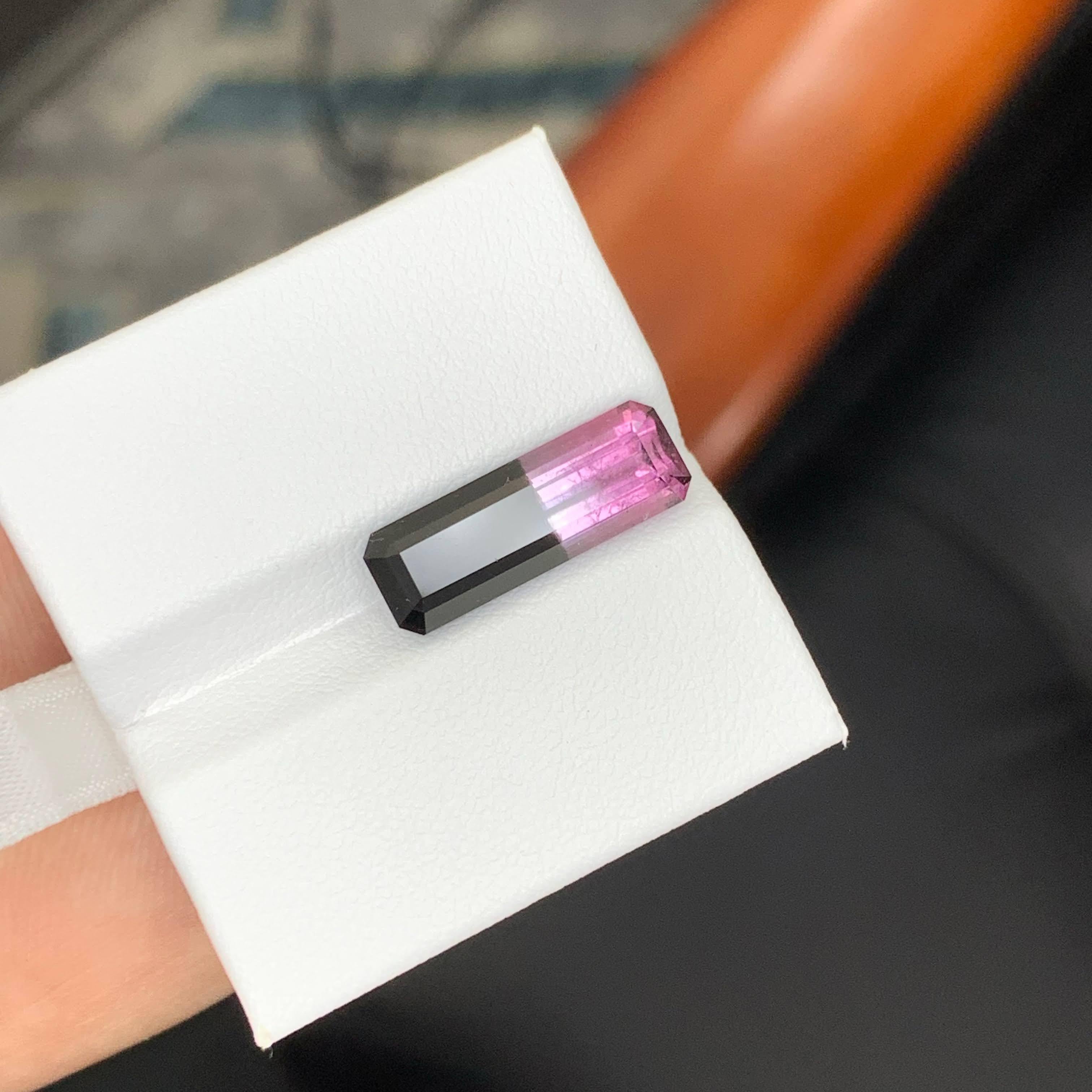 5.00 Karat Natürlicher Loser Bi Color Turmalin Stein Smaragd Schliff Afghanischer Edelstein für Damen oder Herren im Angebot