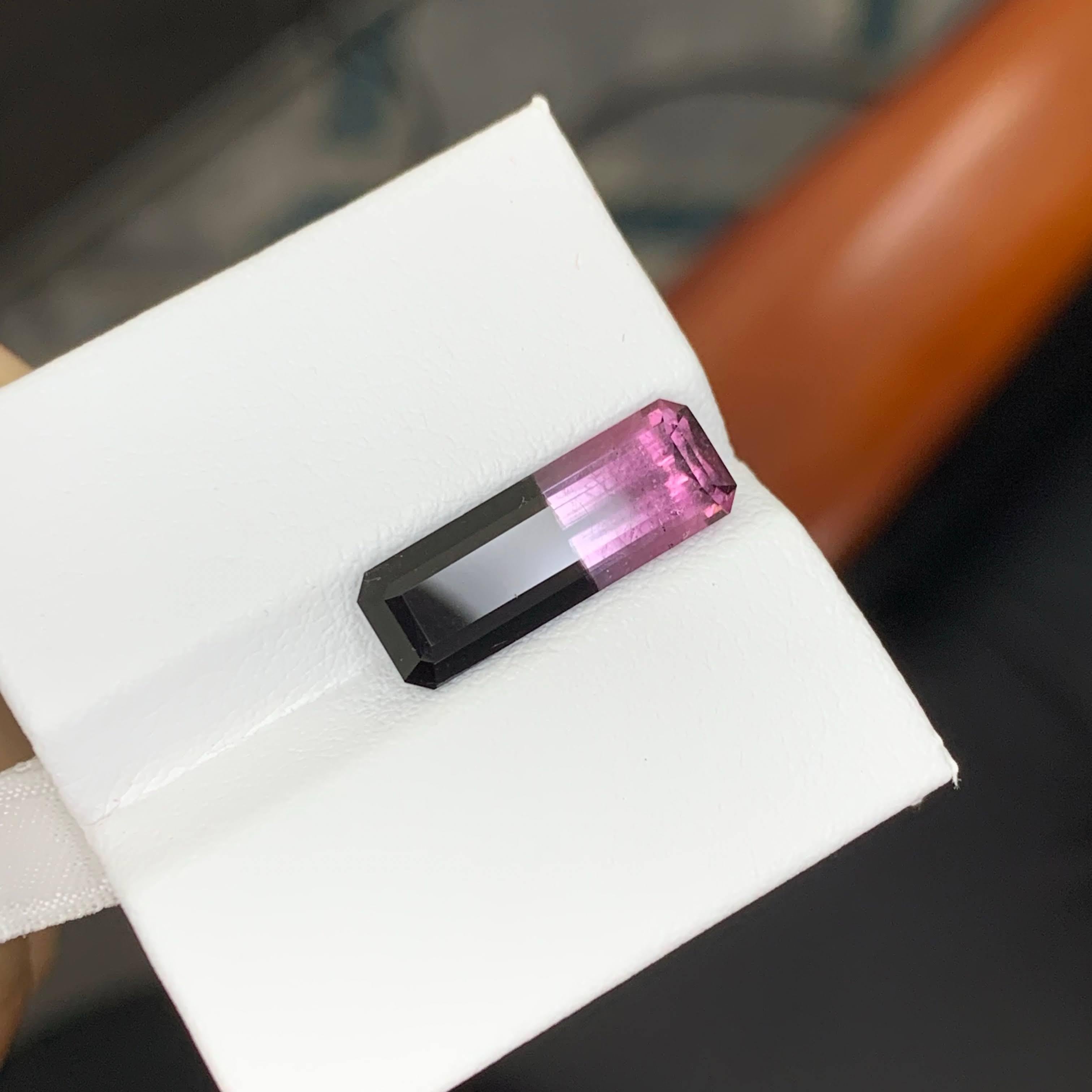 5.00 Karat Natürlicher Loser Bi Color Turmalin Stein Smaragd Schliff Afghanischer Edelstein im Angebot 1