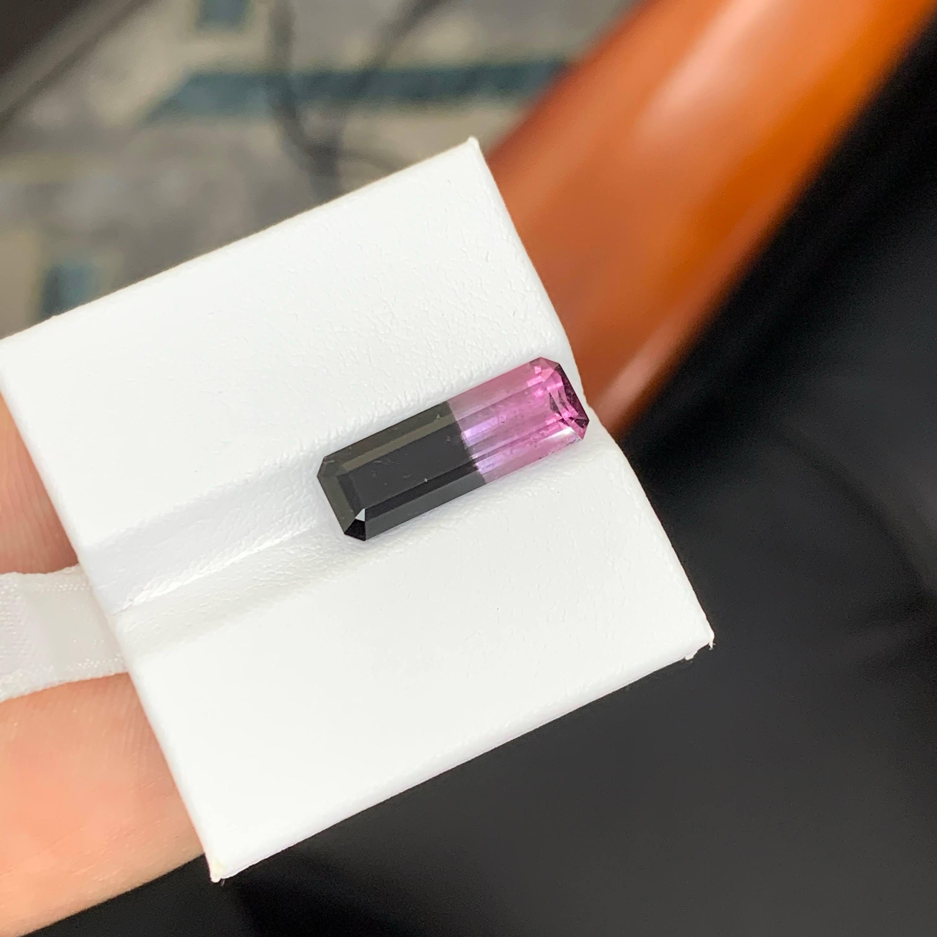 5.00 Karat Natürlicher Loser Bi Color Turmalin Stein Smaragd Schliff Afghanischer Edelstein im Angebot 3