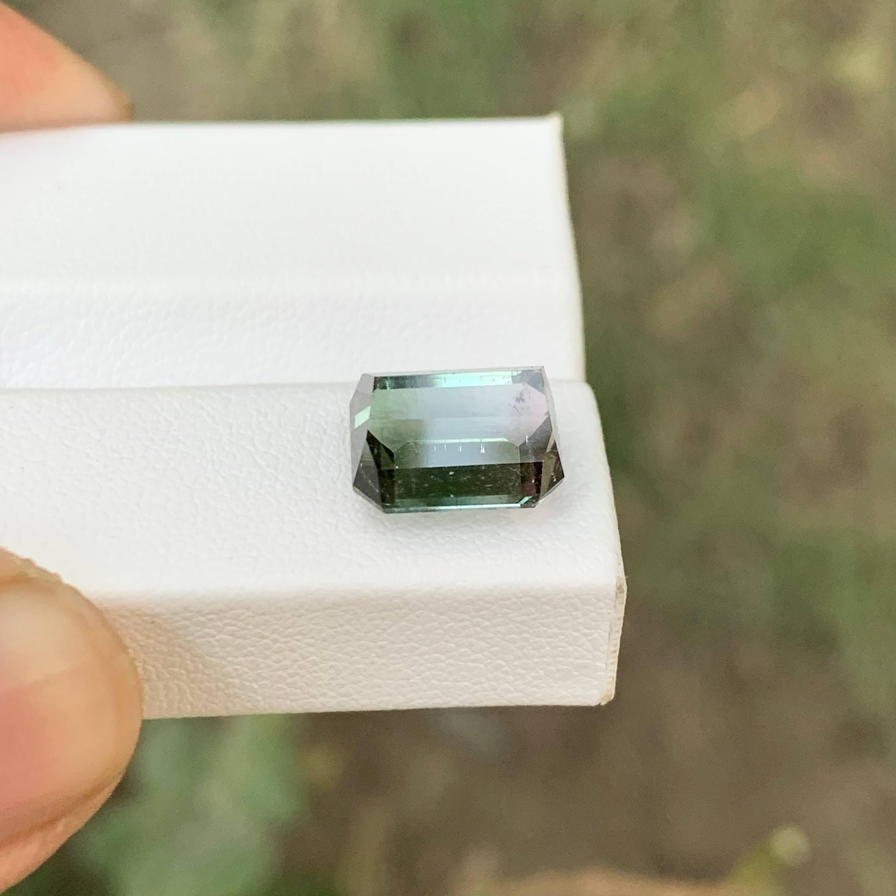 5,00 Karat Natürliche Lose Bi Color Turmalin Stein Smaragd Schliff Afrika Edelstein im Angebot 1