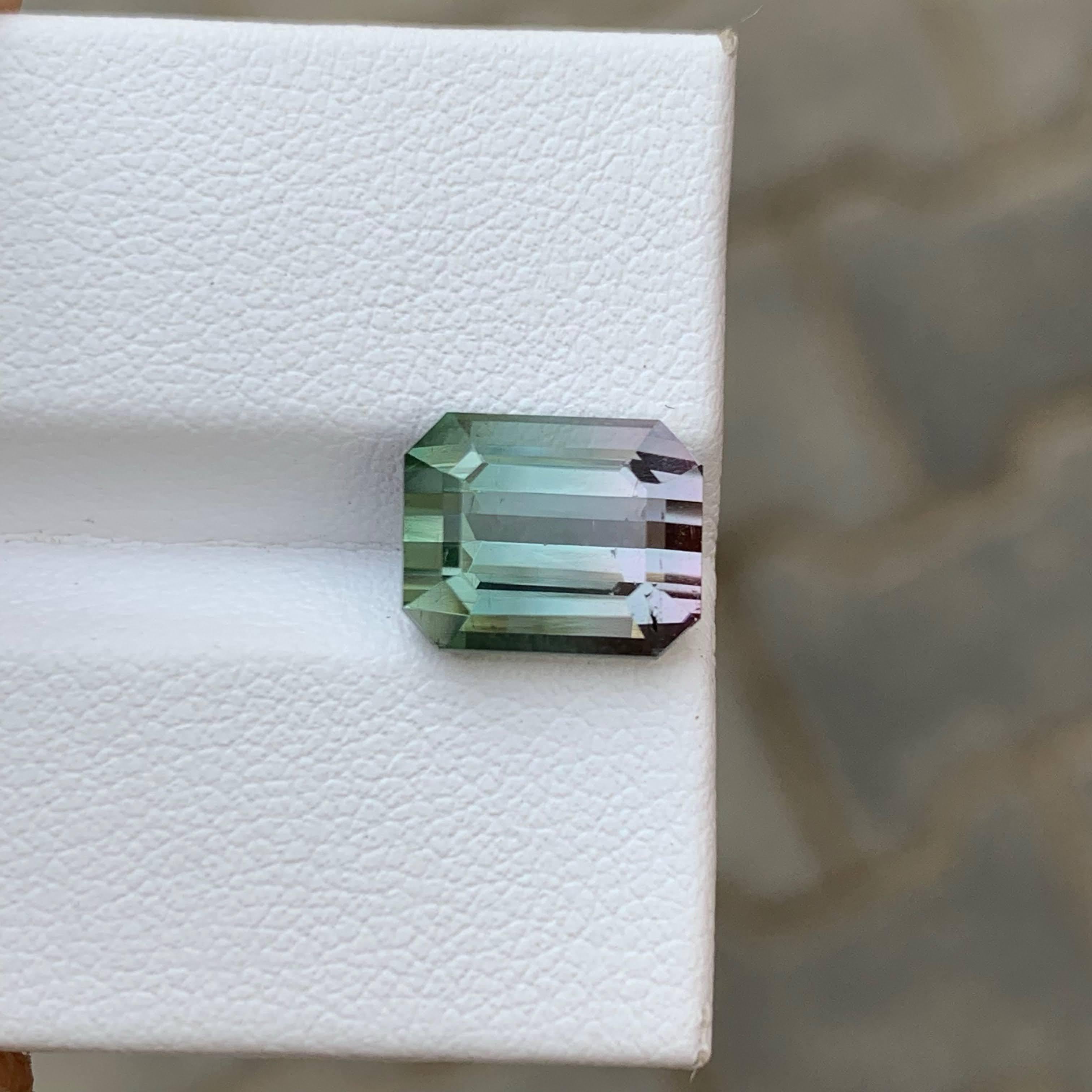 5,00 Karat Natürliche Lose Bi Color Turmalin Stein Smaragd Schliff Afrika Edelstein im Angebot 3