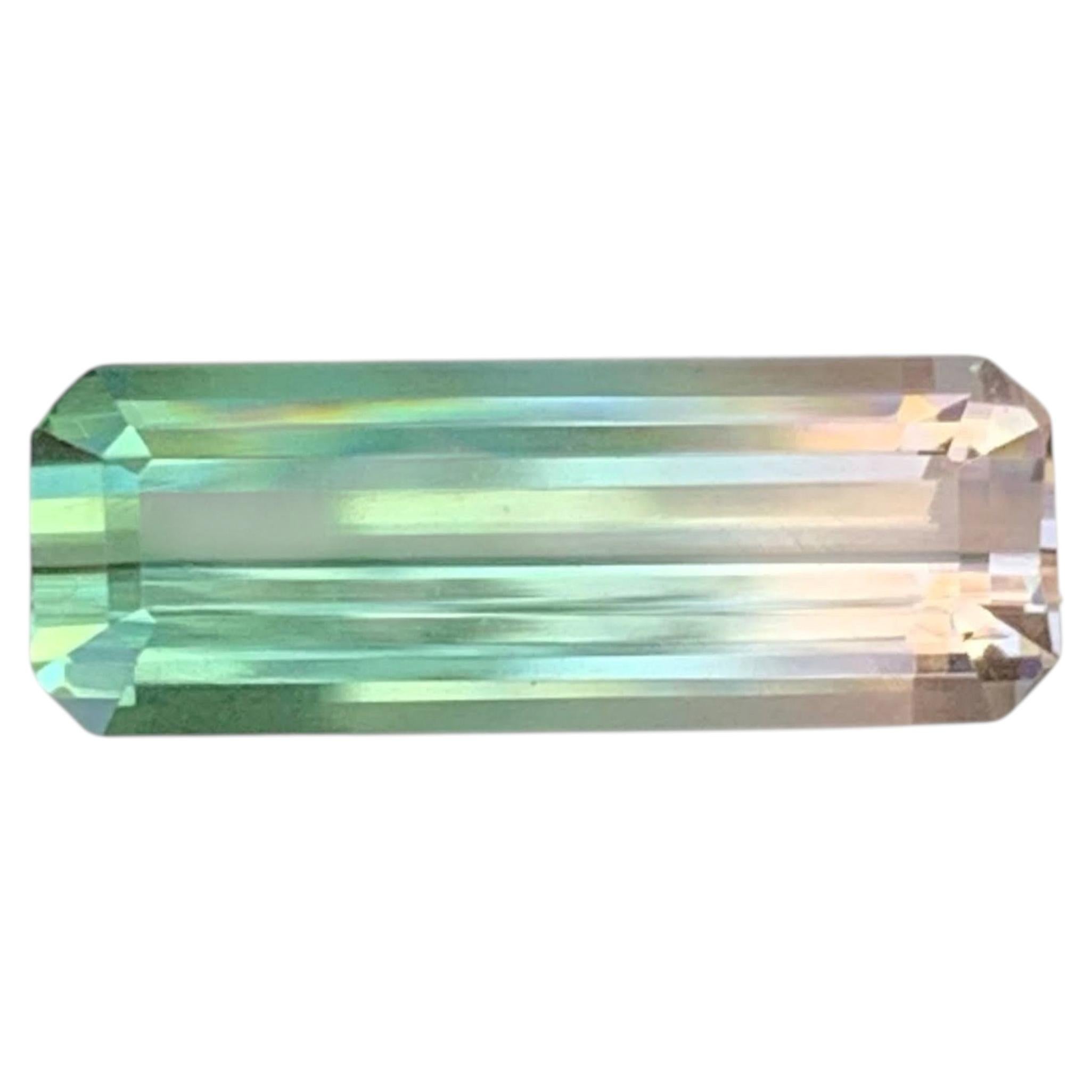 5.00 Carat Natural Loose Bicolor Watermelon Tourmaline Emerald Cut Afghan Gem