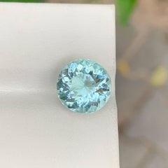 5.00 Carat Natural Loose Blue Aquamarine Stone Round Cut African Gemstone