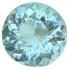 5.00 Carat Natural Loose Blue Aquamarine Stone Round Cut African Gemstone