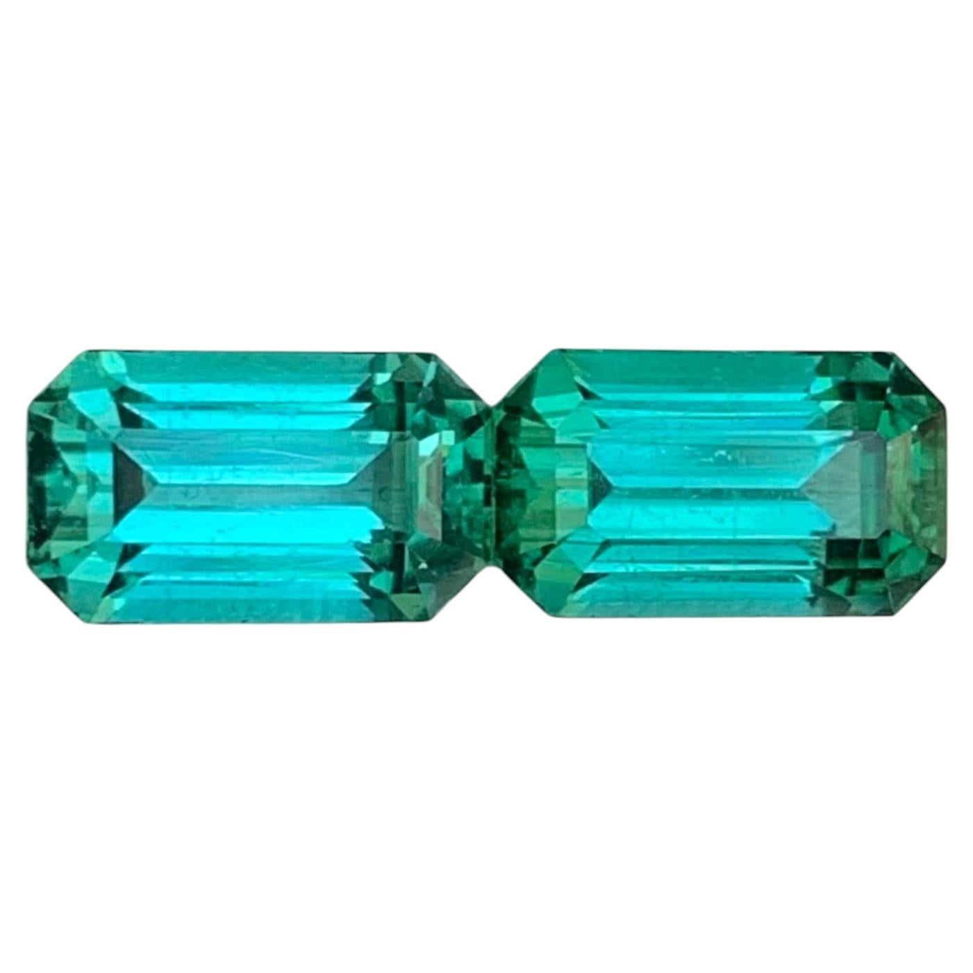 5.00 Carat Natural Loose Blue Green Tourmaline Pair Gemstone For Jewellery