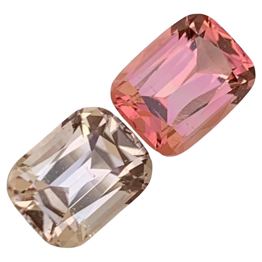 5.00 Carat Natural Loose Cushion Shape Reverse Tourmaline Gem For Ring