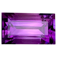 5,00 Carati Nature sciolti di ametista viola intenso taglio baguette Gemma brasiliana