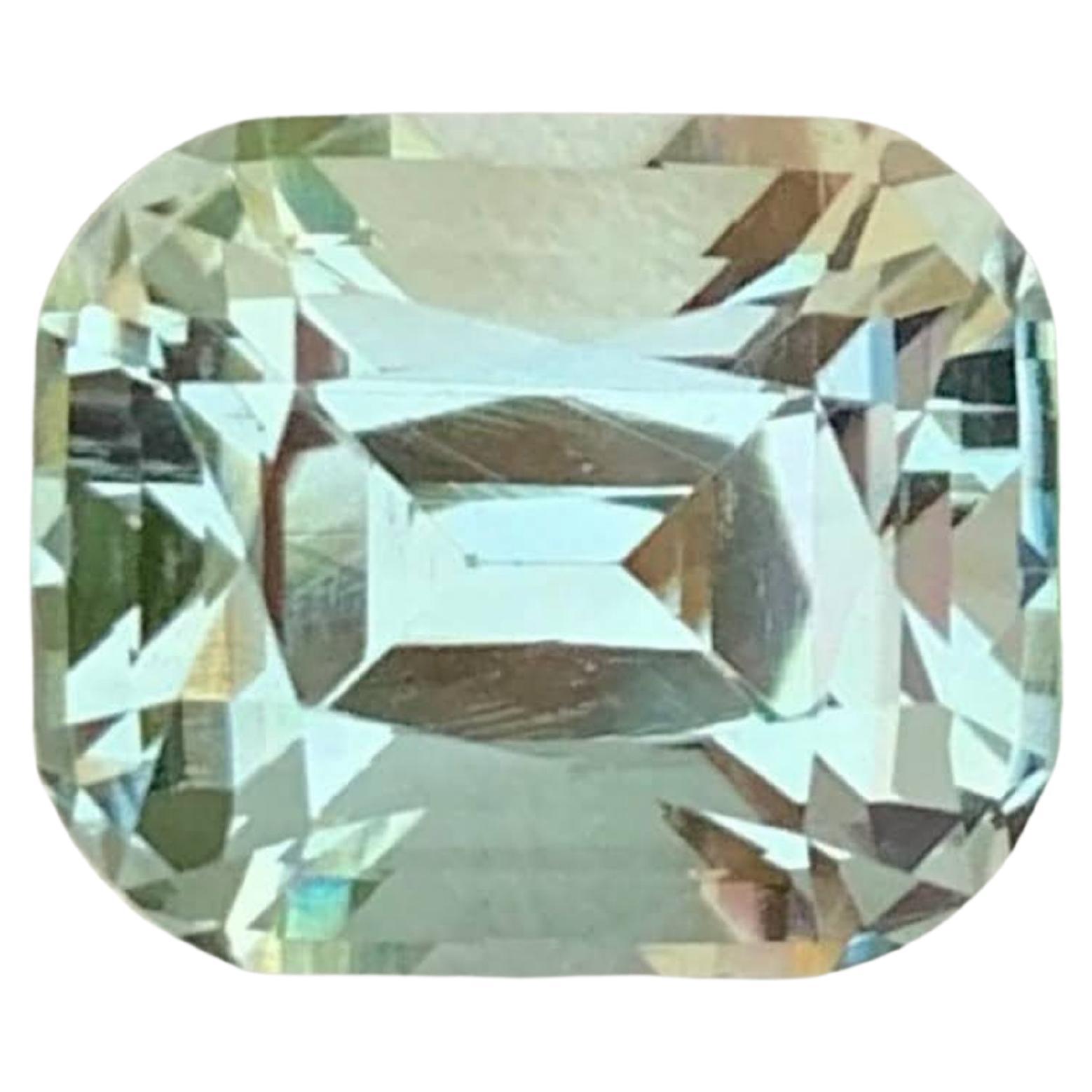 5.00 Carat Natural Loose Greenish Amethyst Stone Cushion Cut African Gemstone (pierre précieuse africaine) en vente