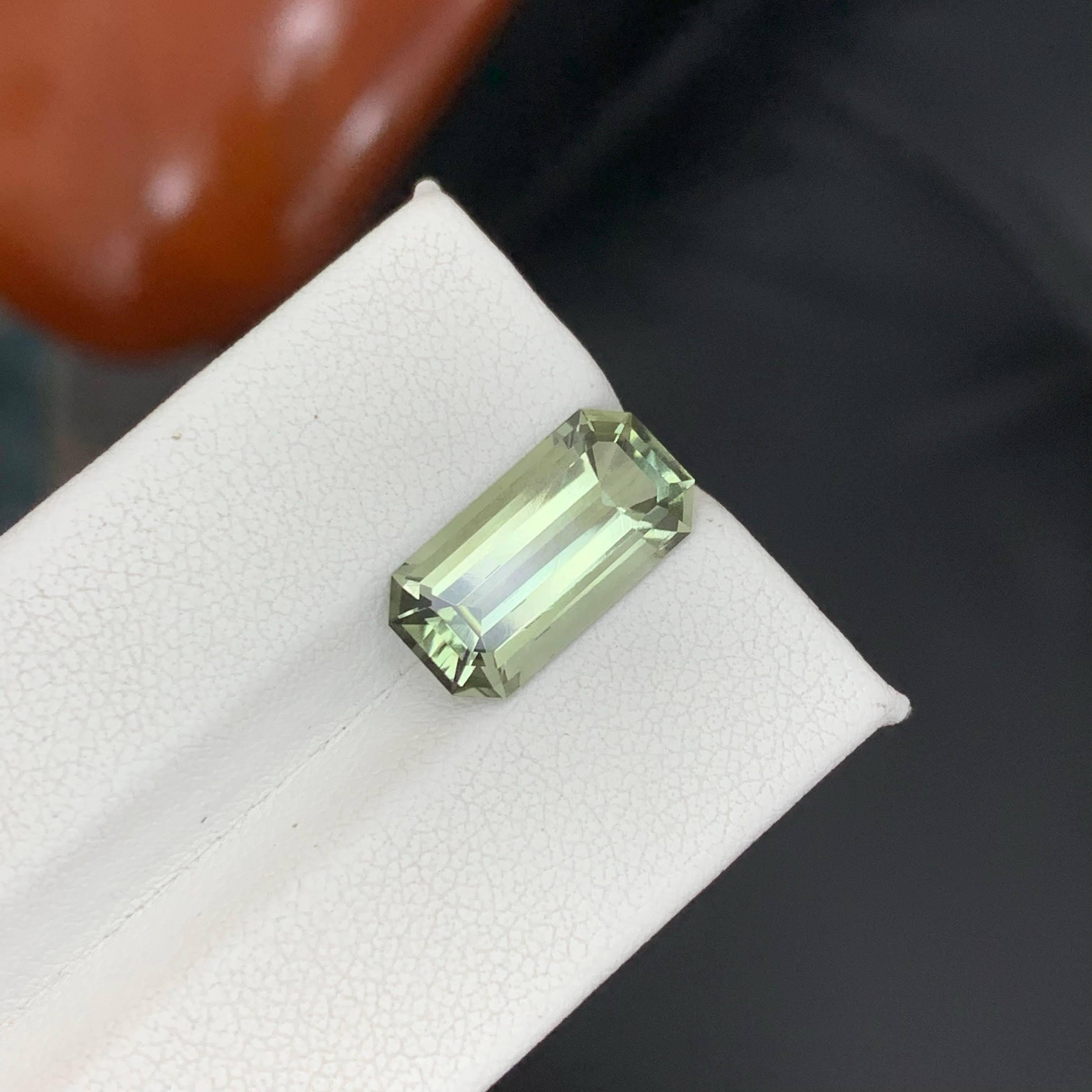 5,00 Karat Natürlicher loser grünlicher Amethyst Stein Smaragd Schliff Afrikanischer Edelstein im Angebot 4