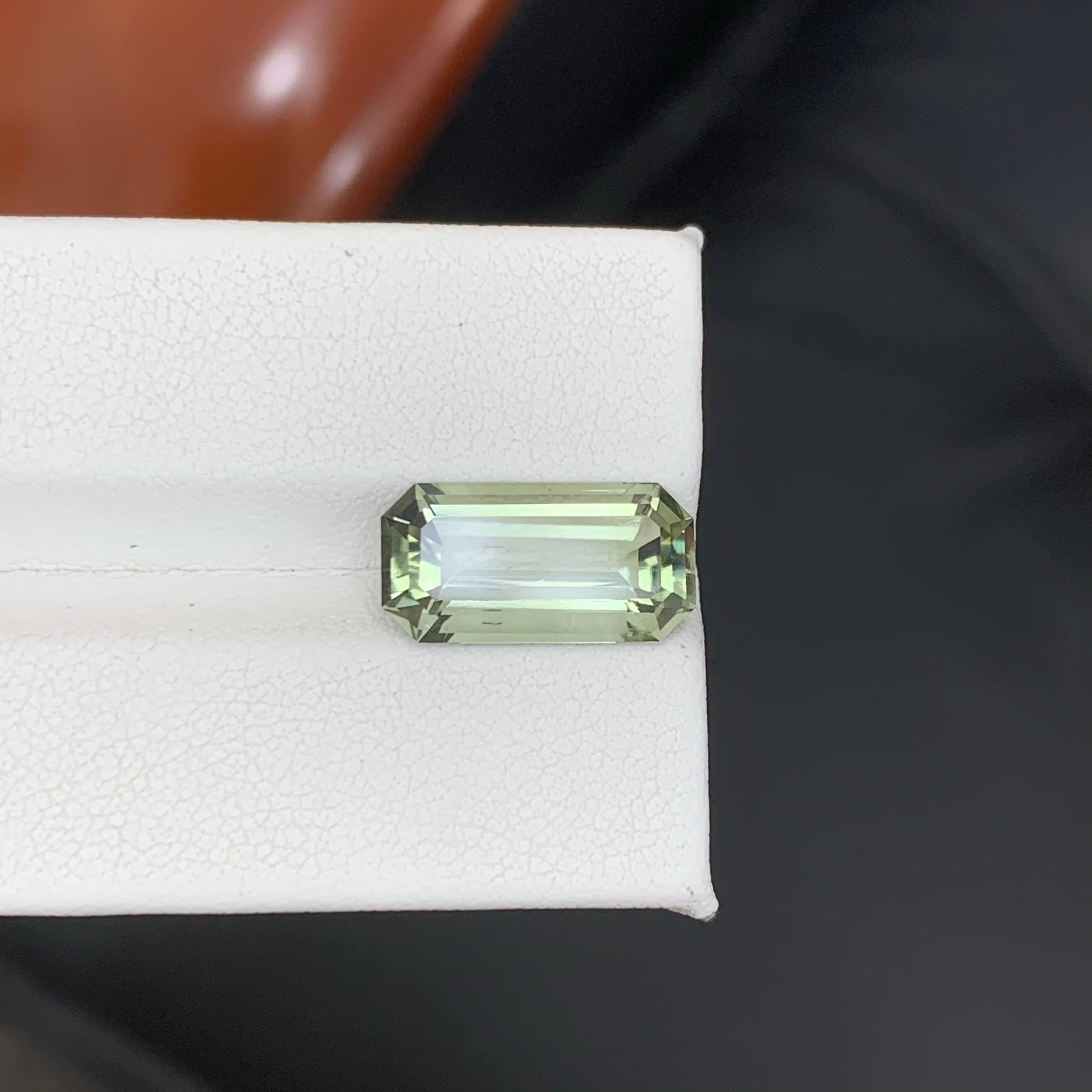 5,00 Karat Natürlicher loser grünlicher Amethyst Stein Smaragd Schliff Afrikanischer Edelstein im Angebot 5